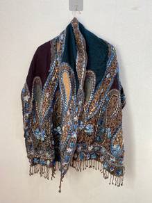 Vintage Women’s Paisley Boho Scarf Shawl Fringed