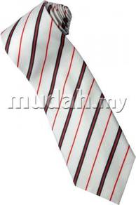 ER2 Red White Black Striped Formal Neck Tie