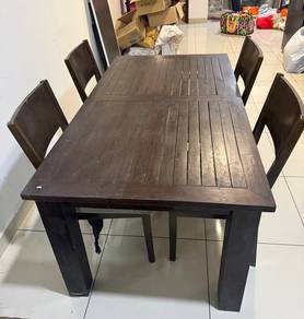 Wooden Dining Table Set Kayu