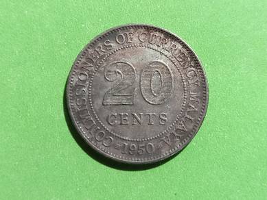 20 cents King George XI 1950 (B)