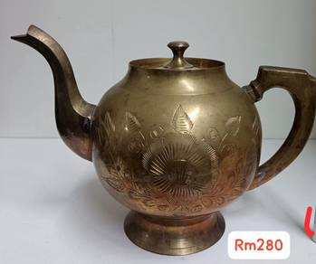 vintage brass teapot 