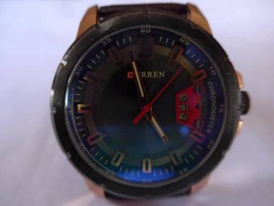 Curren Quartz Large Round Brown Dial Watch