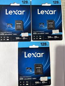 lexar 128gb sd card baru，tinggal 3 lagi
