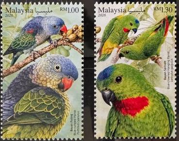 Mint stamp Parrots Malaysia 2026