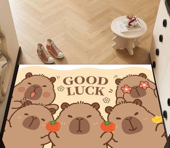 Cute Capybara Cartoon Floor Mat