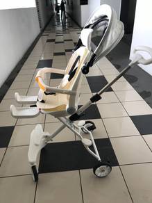 Baby stroller  - white color ( as New )