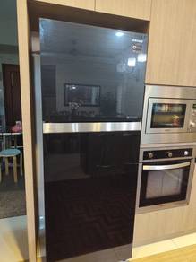 Samsung Black Glass 2 Door Fridge 460L