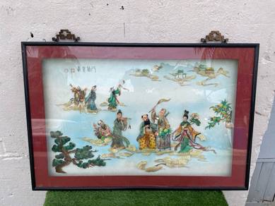 YE59N Plak Kaligrafi Cina 120x79cm Chinese Artwork