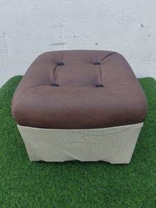 B993 Kerusi Bangku Stool Chair Fabric Brown