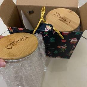 Festive glass jars