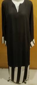 Baju Kurung Black & Cream
