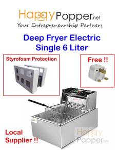 DEEP FRYER 6 L liter 2.5kw SINGER TANK ELECTRIC