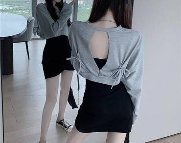 casual black dress- 2 separate piece