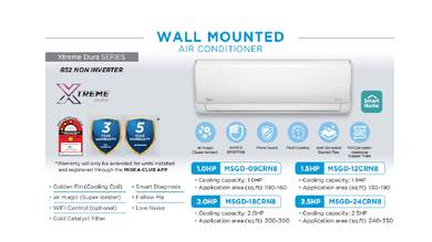 Midea air cond 1hp non inverter wall