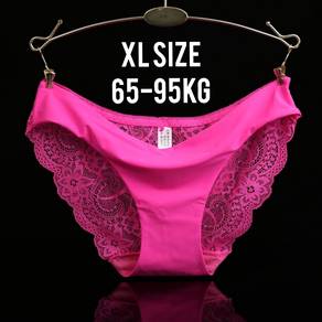 65-90kg XL size silk seamless lace underwear 