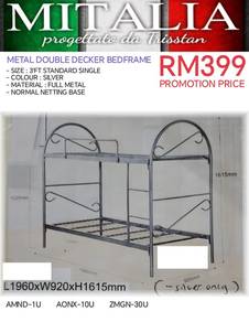 Katil Double Decker Besi & Tilam Single Murah