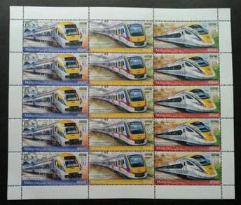 Mint Setenant Sheet Electric Train Service 2018