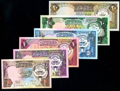 Kuwait:1986-91 Full Set - ¼-½-1-5-10-20 Dinars