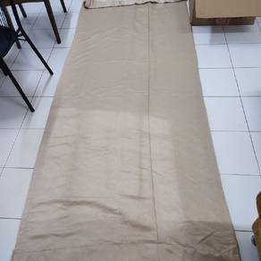 Blackout Langsir Curtain Sheer Double Rail Fullset