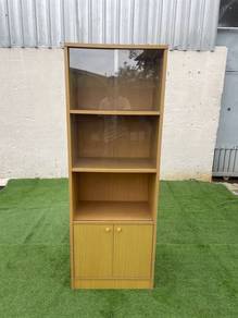 YE73W1 Almari Buku 2 x 6 Ft 4 Glass Door Bookcase