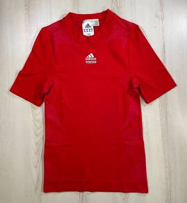 Adidas Techfit Kid’s Red Fitted Tee #DR Used