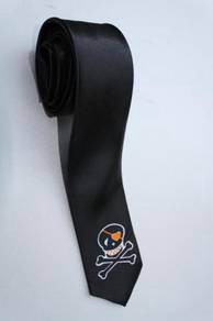 SLIM Kawaii Eyepatch Pirates Jolly Roger O NeckTie