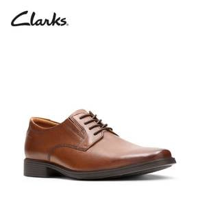 Clarks Tilden Plain Dark Tan Wide Fit