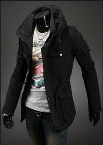 ARMY JACKET BLACK JAKET HITAM MULTi-POCKET SWEATER