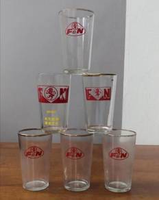 Cawan antique crown brand F&N glass cup 6