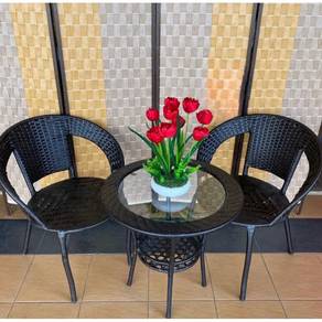 coffe table set 2 kerusi 1 meja call untuk respond