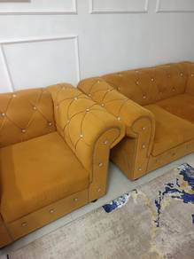 Sofa 3+2+1 Chesterfield untuk dijual