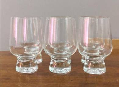 Cawan vintage retro footed glass cup 8