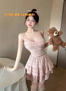 S7700 套装（上衣+裙子）【Free Size】