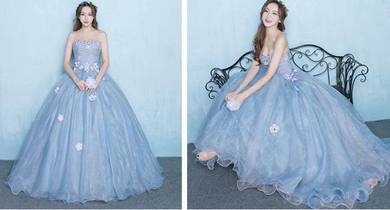Blue ball wedding bridal prom dress gown RB0670