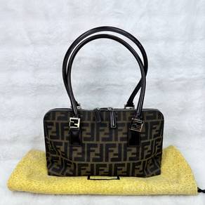 Fendi Zucca Print Double-Zip Bag brown FF monogram