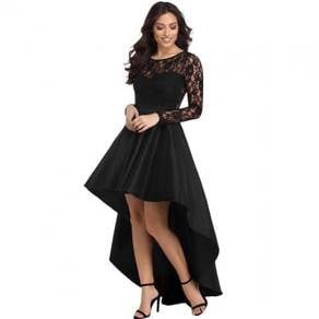 Black blue long sleeve prom dress RBP1152