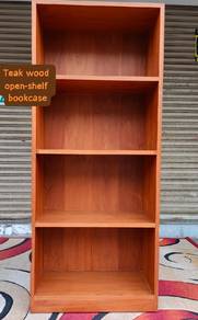 Teak wood open -shelf bookcase