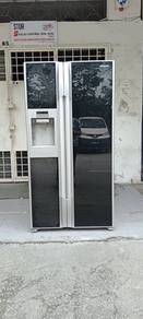 Jenama Hitachi side by side glass doors fridge