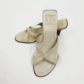 COLE HAAN Cream Wedge Sandals