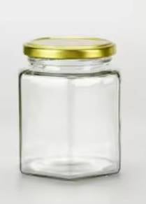 New hexagon glass bottles 