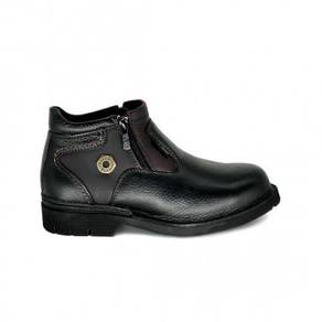 Safety Shoes Black Hammer Men Mid Brown Zip BH4682