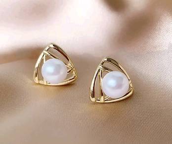 Triangle Earrings, Hollow Design, For Women,