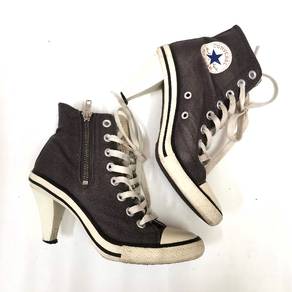 Converse All Star Grey Heel Sneakers US4