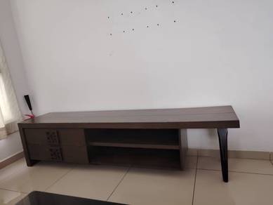 TV kabinet kayu  2 laci 6 kaki TV Cabinet wood 6ft