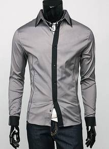 [12.12] Kemeja Hitam Lengan Panjang Formal Shirt