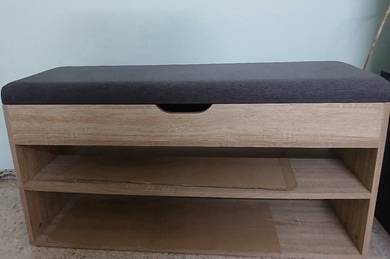 Shoe Bench W Storage (2-Tier) / kabinet kasut 