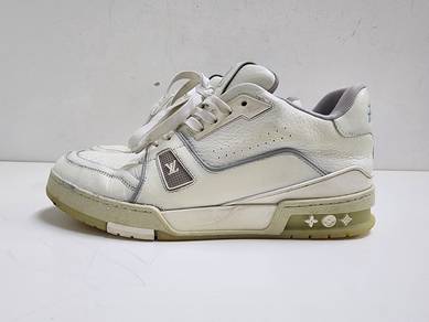 [7UK] Leather Louis Vuitton White LV Trainer Shoe