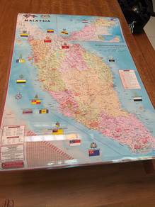 Malaysia map laminated