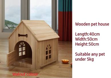 Solid Wood Pet house, Cat Kennel, Sangkar Kucing