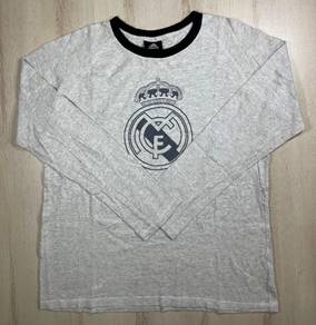 Adidas L/Sleeve Real Madrid Grey Tee #BK Used